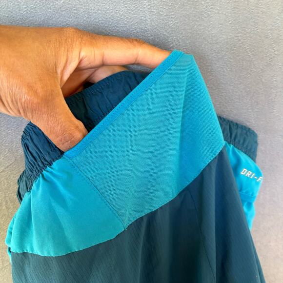 Nike Dri- Fit Shorts Performance Running Gorpcore Men's Medium Blue Hiking Climb - Picture 9 of 10